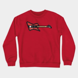 Pixel Red Bird Bass Guitar Crewneck Sweatshirt
